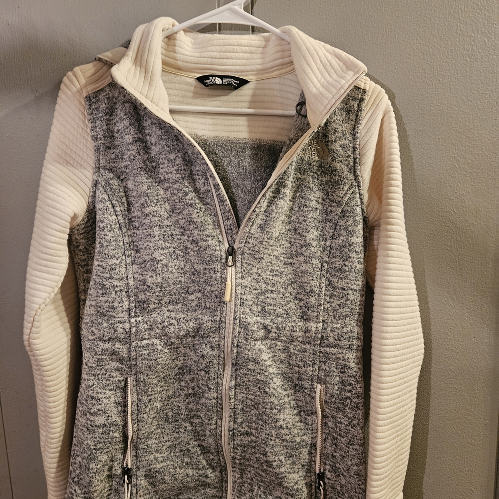 The North Face Gray and Cream Jacket